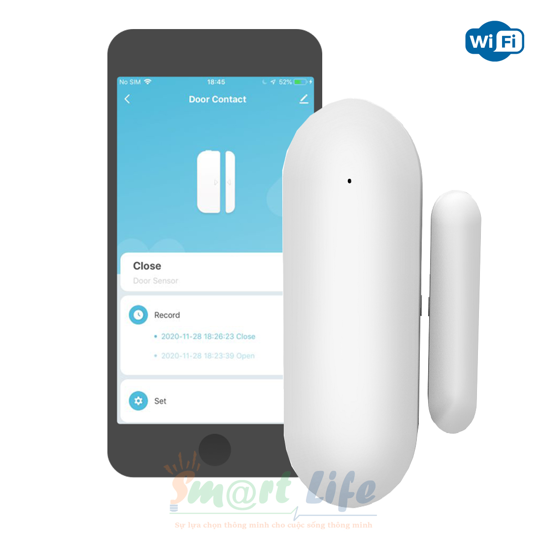 Cảm biến cửa Tuya Smart life kết nối wifi