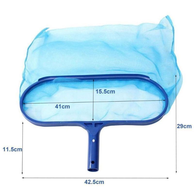 Vợt rác bể bơi loại sâu lòng vành nhựa, vớt rác hồ bơi, vành bằng nhựa bền đẹp, màu xanh,thiết bị vệ sinh hồ bơi