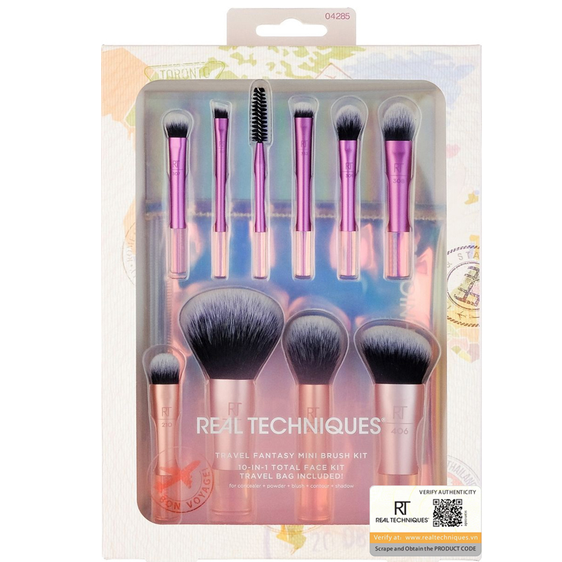 Bộ cọ cá nhân 10 cây - real techniques travel fantasy mini brush kit