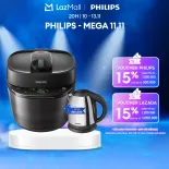 Nồi Áp Suất Đa Năng 5L Philips HD2151/66 - Công Suất 1090W, Công Nghệ Xả Áp Nhanh 7 Phút, Hệ Thống Kiểm Soát Hương Vị Độc Đáo, 35 Chương Trình Cài Đặt Sẵn - Hàng Phân Phối Ch