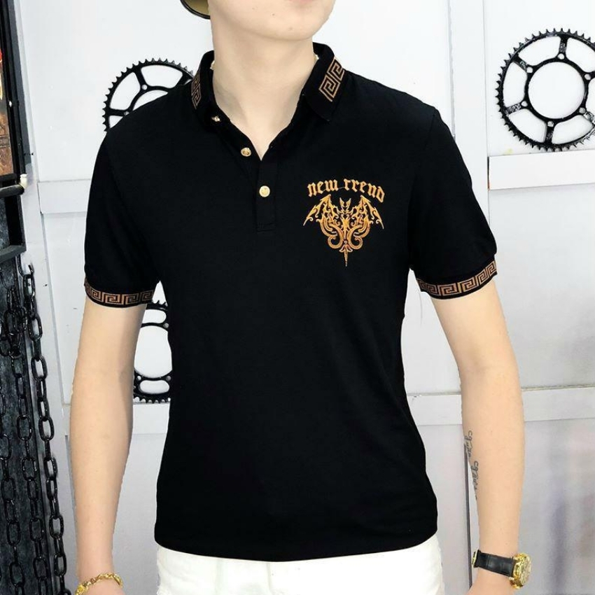 Áo Thun Nam Cổ Bẻ Logo NT01 Thời Trang Nam Cá Tính