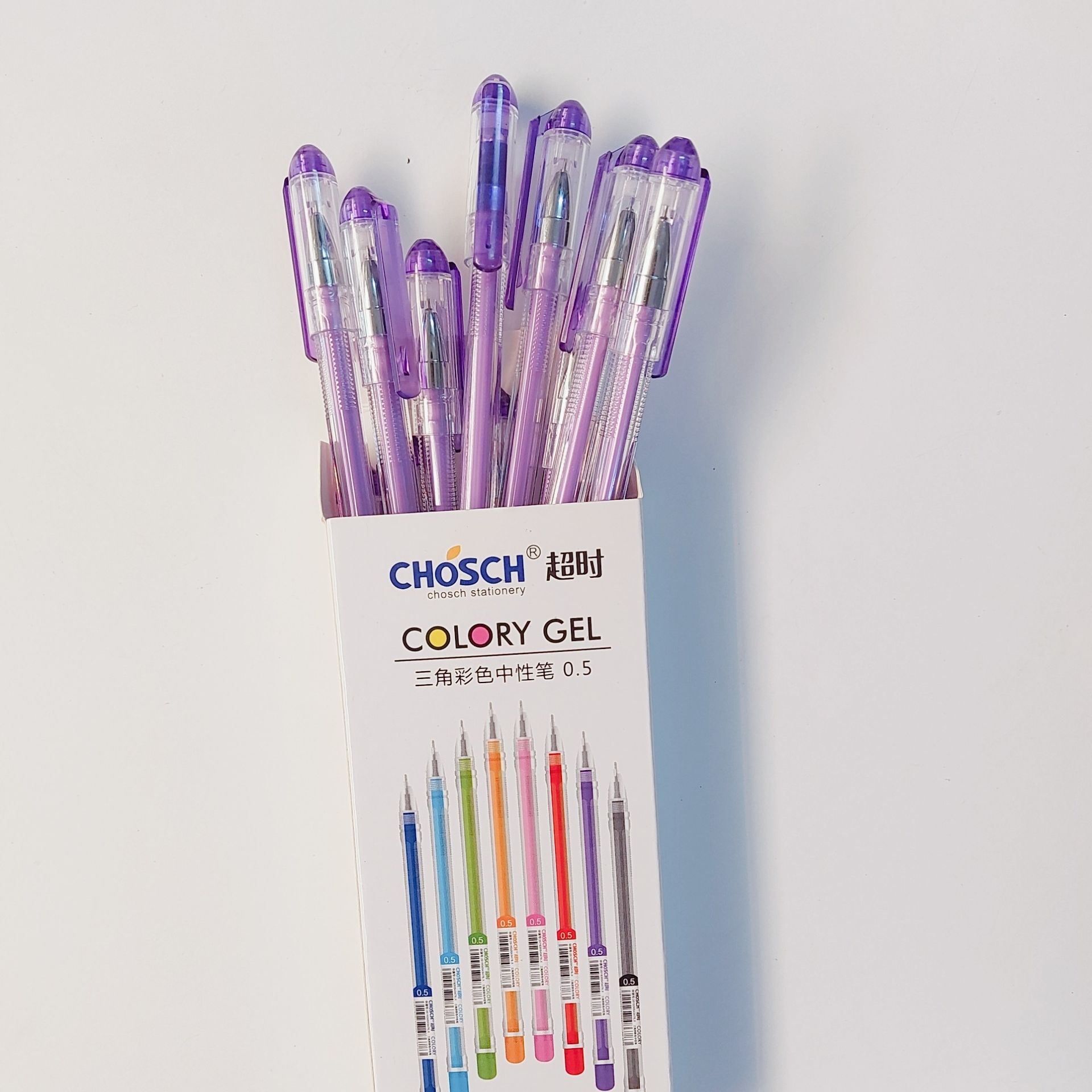 HỘP 12 CÂY VIẾT GEL COLORY 8678 - MỰC TÍM