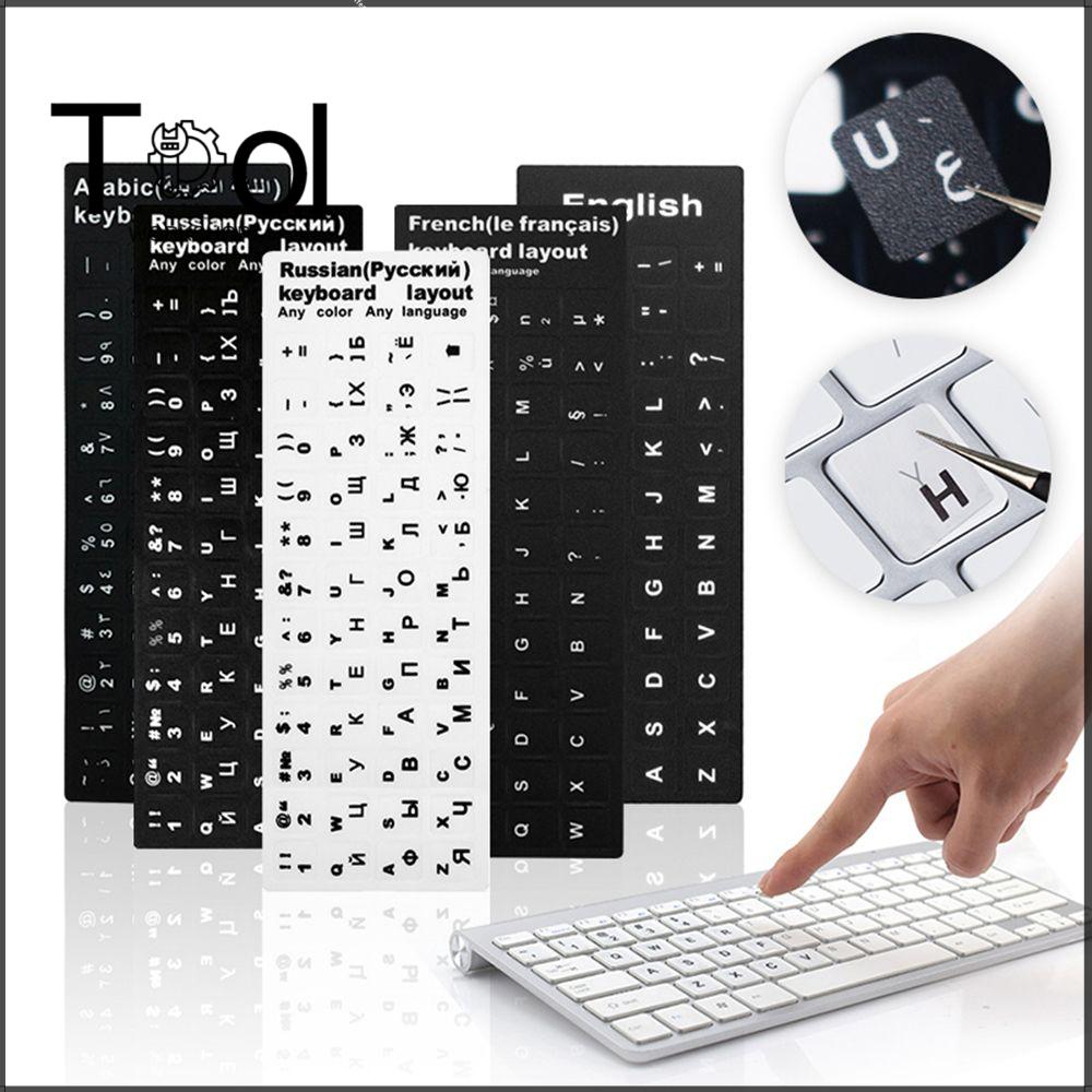 Mang chống trượt máy tính xách tay bàn phím Sticker Tây Ban Nha/Anh/Nga/Đức/Ả Rập/Ý/Nhật Bản thư thay thế