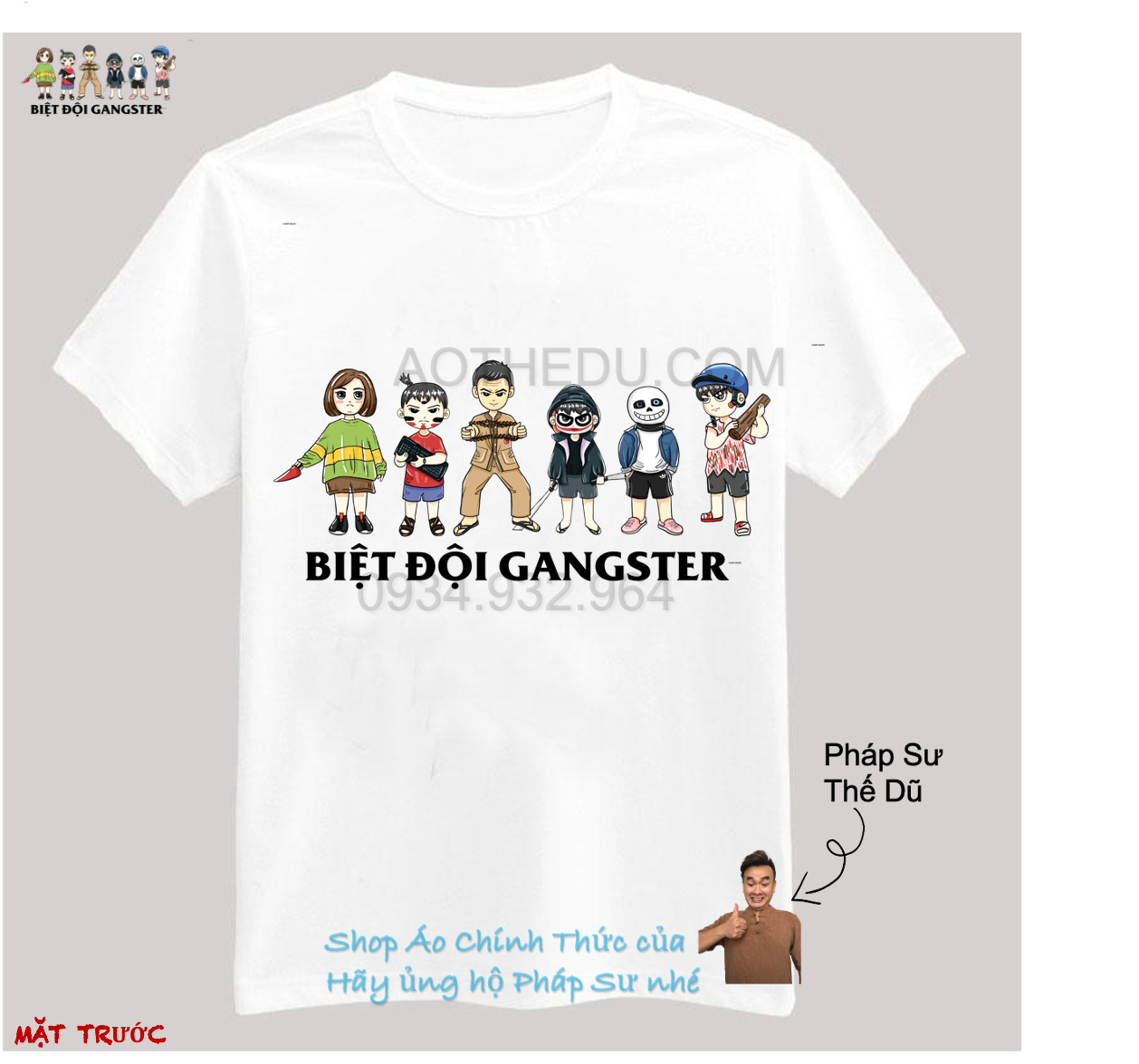 Áo thun biệt đội gangster - pháp sư gangster chính hãng