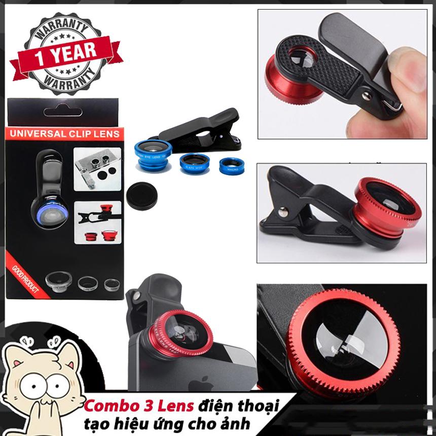 Lens macro cho điện thoại, Camera ngắn ngoài cho điện thoại, Camera gắn chụp hình , Bộ 3 Lens điện thoại chụp ảnh 3 in 1 cực chất, cực hấp dẫn, thỏa thích chech in chụp ảnh, tạo kiểu dáng Bh uy tín