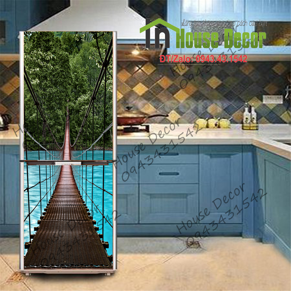 Decal Dán Trang Trí Tủ Lạnh Chống Thấm Nước Chất Liệu Decal Bóc Dán - Phù Hợp Mọi Loại Tủ - Decal dán tủ lạnh kệ tường tủ quần áo, decal dán, giấy dán, trang trí nội thất, giấy dán nội thất, trang trí nhà cửa