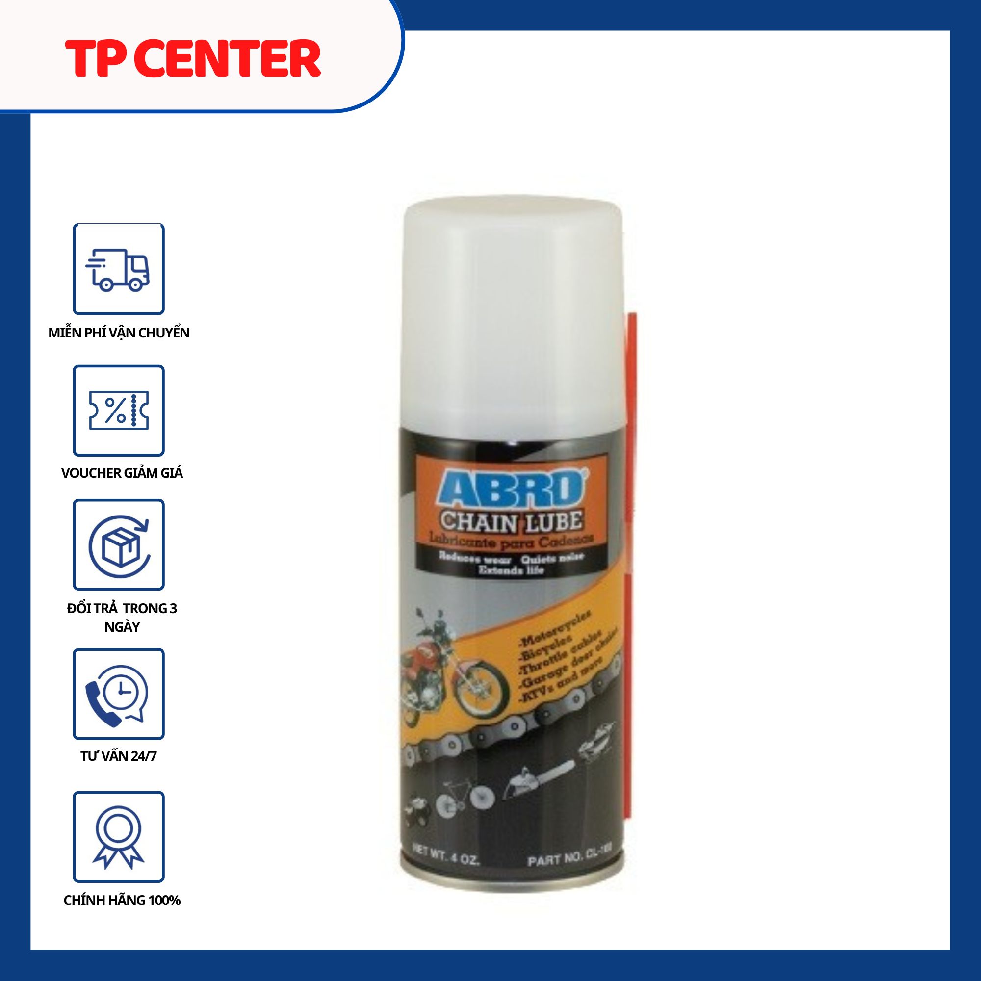 Dầu bôi trơn dưỡng sên Abro Chain Lube 191ml