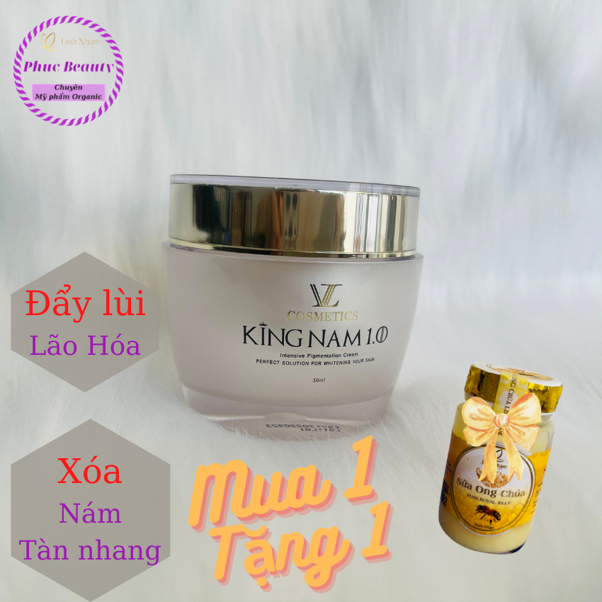 Kem Nám King Nam 1.0, Làm Mờ Thâm nám, Trắng Da, Cải Thiện Sắc Tố Da, Chống Lão Hóa Da, 50gr