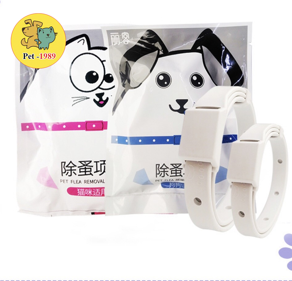 Vòng cổ chống ve rận bọ chét chó mèo cao cấp - Vòng cổ chống bọ chấy trên da lông chó , mèo kháng nước Pet-1989