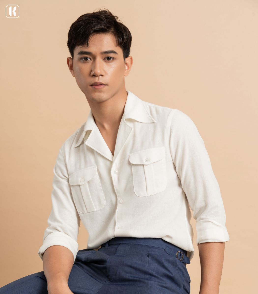 Áo Sơ Mi Trắng Đũi Cổ Curban SH0008 - thoáng mát, thấm hút mồ hôi, màu sắc sang trọng - Tặng hộp đựng chính hãng, sơmi công sở, sơmi cao cấp - KILEE