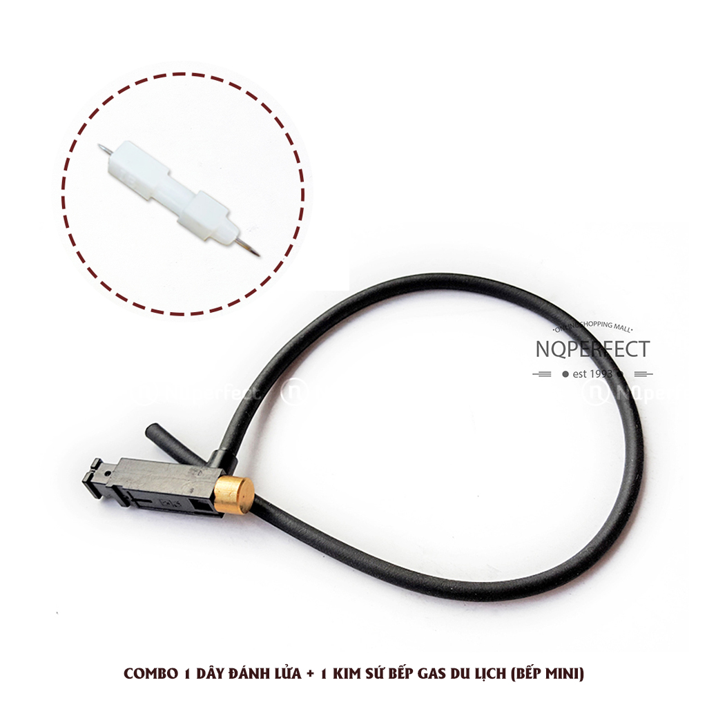 [HCM]Combo 1 Ic dây đánh lửa + 1 Kim sứ đánh lửa bếp gas du lịch/ bếp mini Namilux..