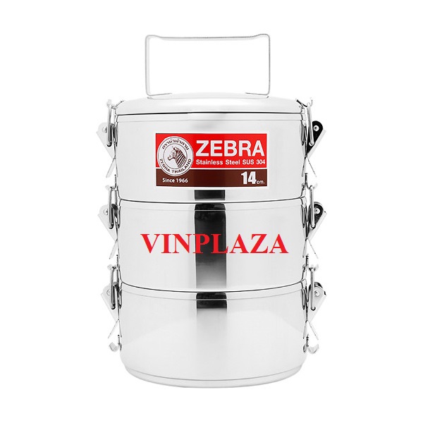 Camen 3 ngăn khóa gài zebra inox 150273