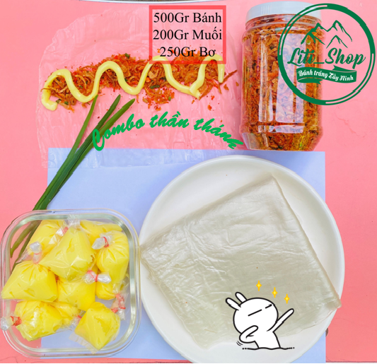 - Combo Bánh Tráng Phơi Sương  - Hành ruốc  - Bơ vàng