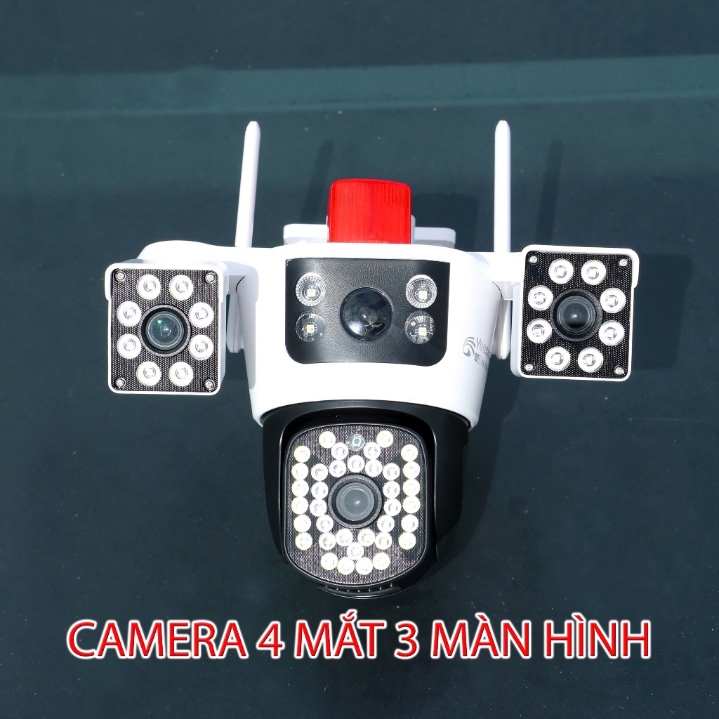 MẪU ĐẶC BIỆT- Siêu Camera Ngoài Trời Yoosee W950 ( 4 Mắt ) 3 Khung Hình, Xoay 360 Độ Quan Sát Toàn Cảnh, Có Hỗ Trợ Đàm Thoại 2 Chiều, Xem Ban Đêm Có Màu.