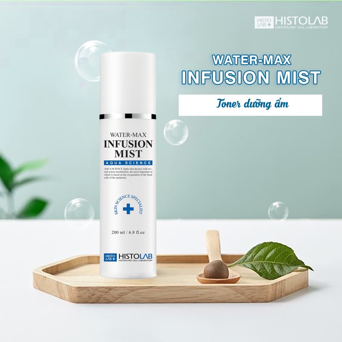 Nước hoa hồng Toner cung cấp độ ẩm Water Max Infusion Mist - Histolab