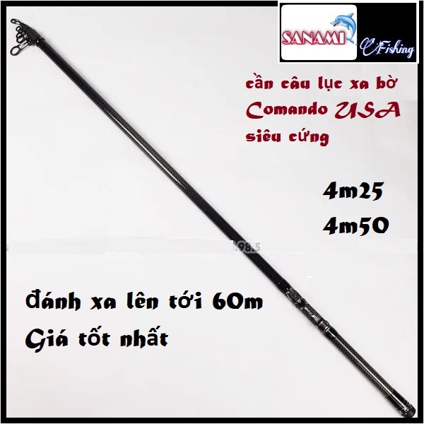 Cần câu lục xa bờ siêu cứng USA Comando 4m25 4m5 Cao Cấp Giá Thành Tốt - SANAMI FISHING STORE