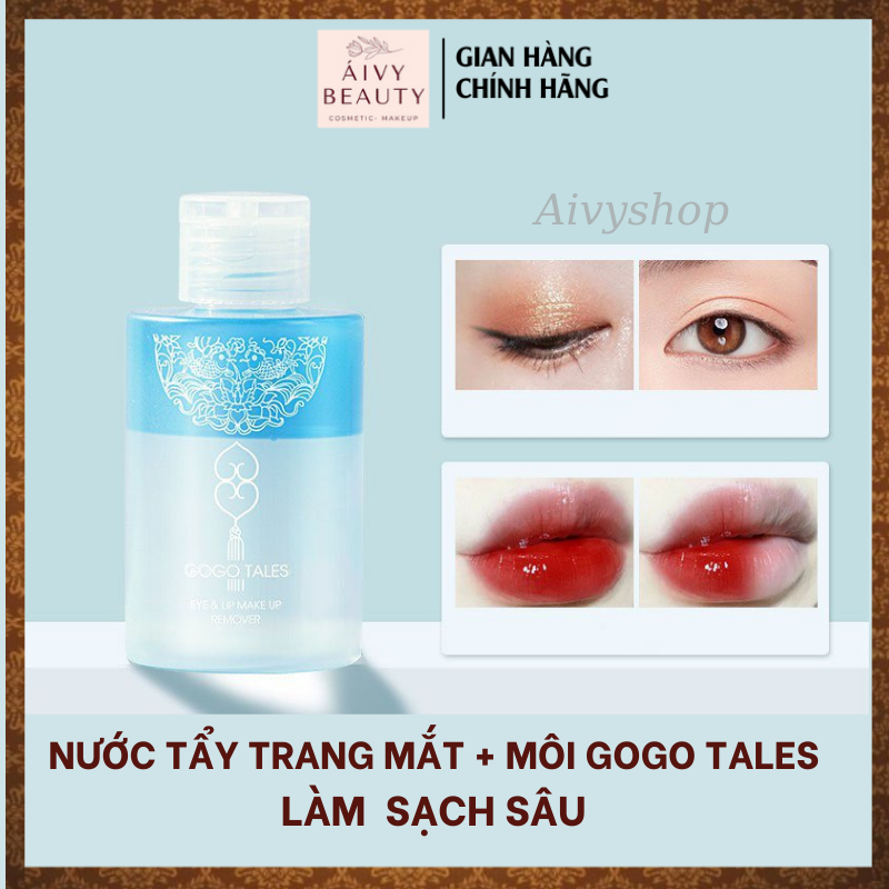 Nước tẩy trang mắt môi làm sạch sâu gogo tales eye lip makeup remover 120g gt273 - gogotales