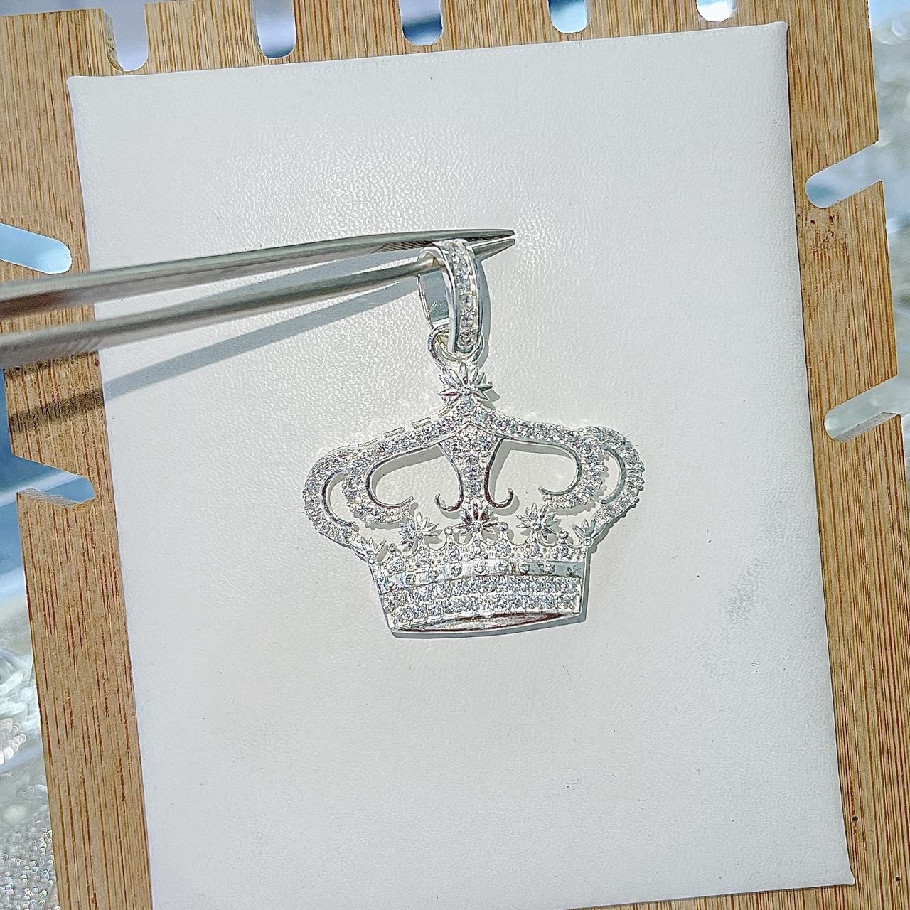 Mặt dây chuyền mặt vương miện King bạc ta cho nam-Minh Tâm Jewelry