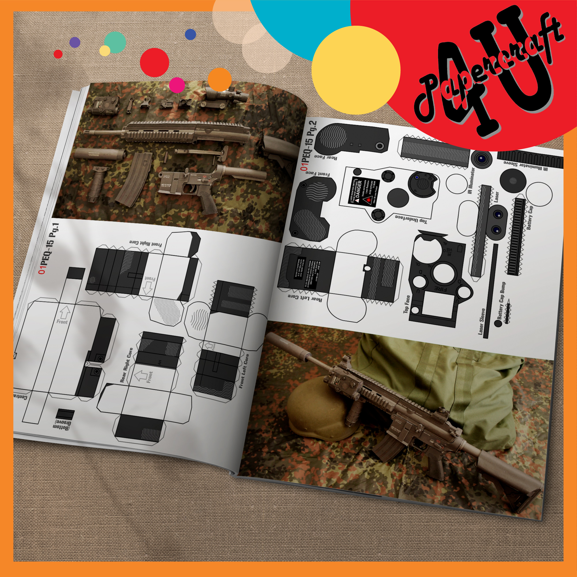 Bộ giấy tạo mô hình PUBG - M416 tỉ lệ 1:1