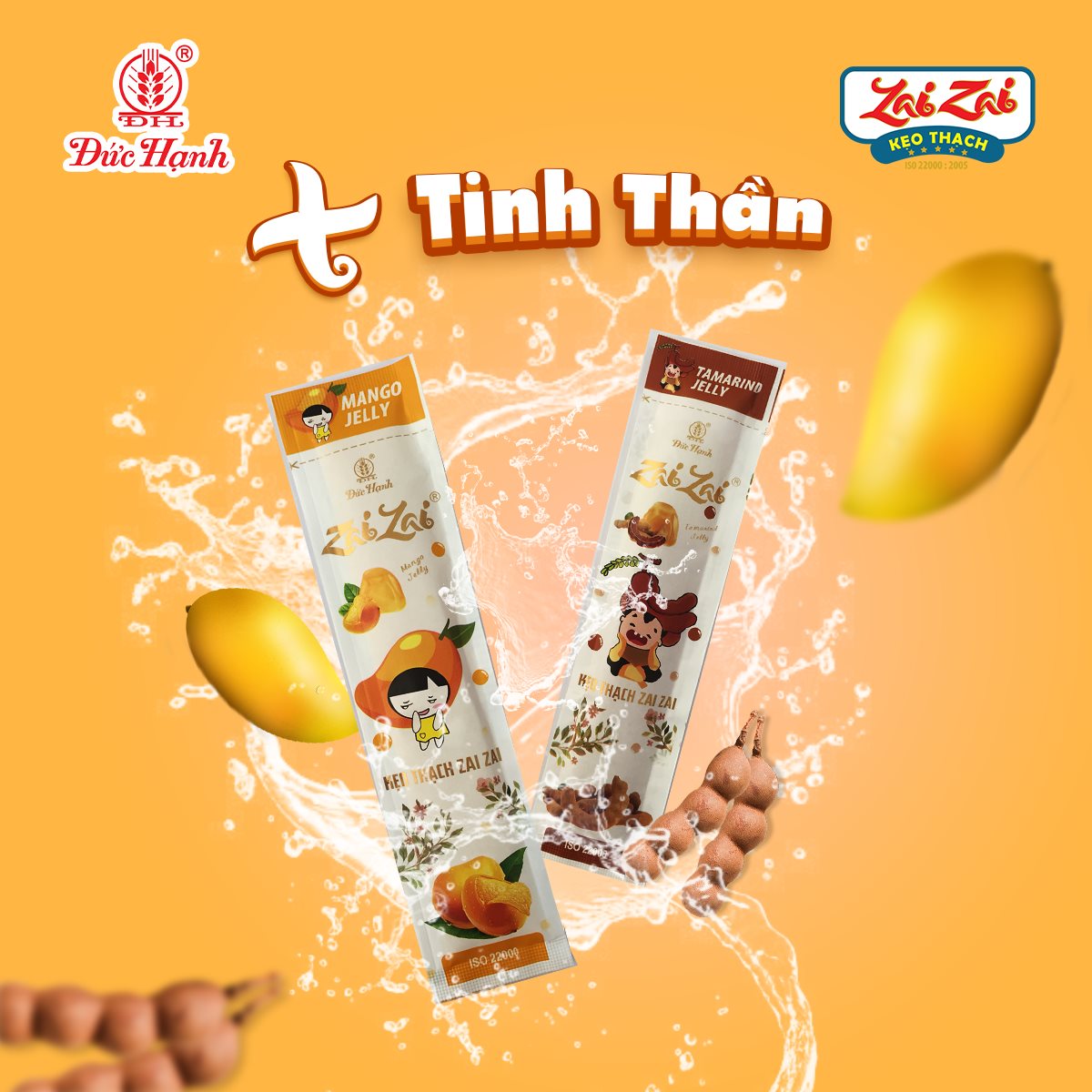 Thạch zai zai dài / kẹo thạch trái cây đức hạnh 1kg