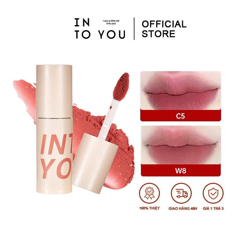 INTO YOU Son Mịn Khí Mỏng Matte Không Dính Cốc Son Bóng Son Lì 2g