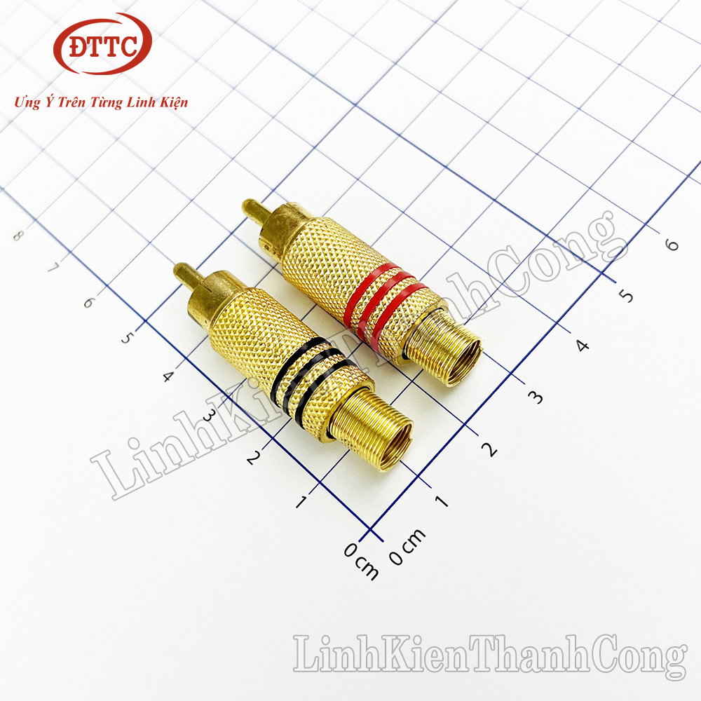 Jack av-rca lò xo vặn vít đỏ đen