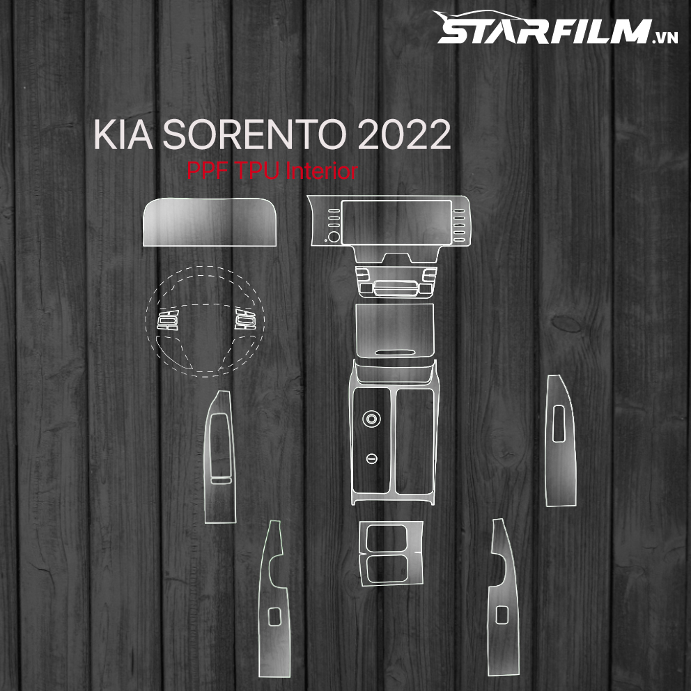 Kia sorento 2022 ppf tpu nội thất chống xước tự hồi phục starfilm