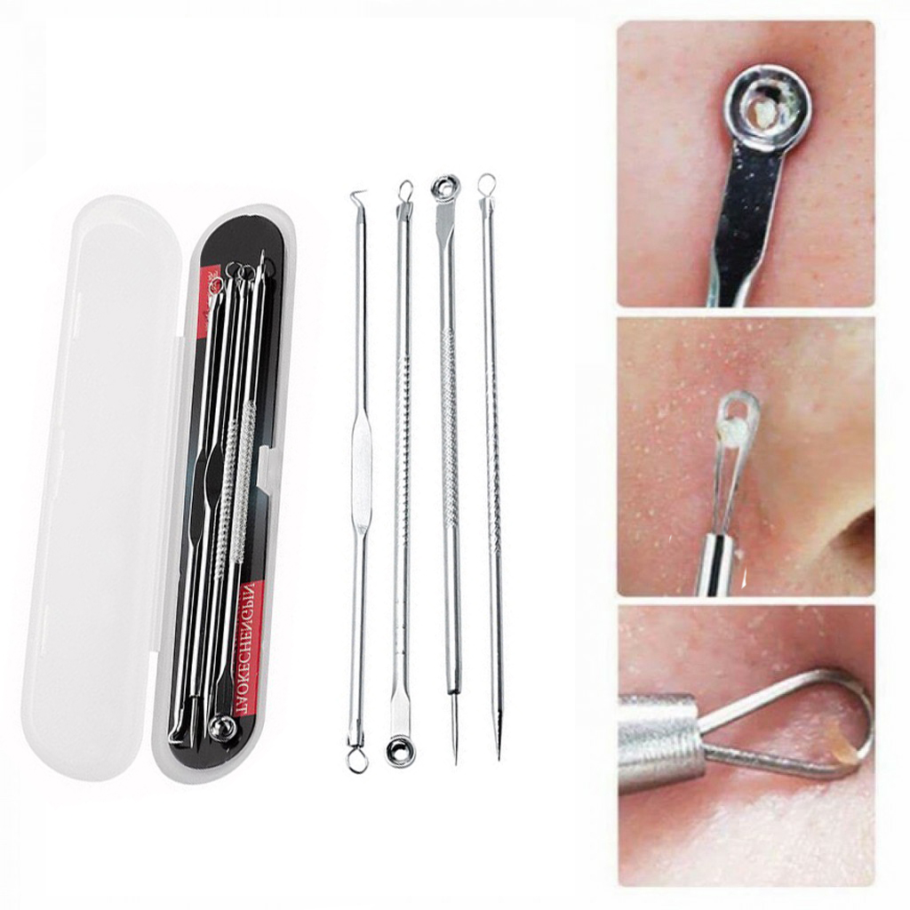 Bộ nặn mụn 4 cây 8 đầu chống khuẩn