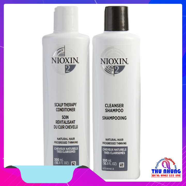 Bộ dầu gội xả chống rụng tóc nioxin system 2 cleanser 300ml