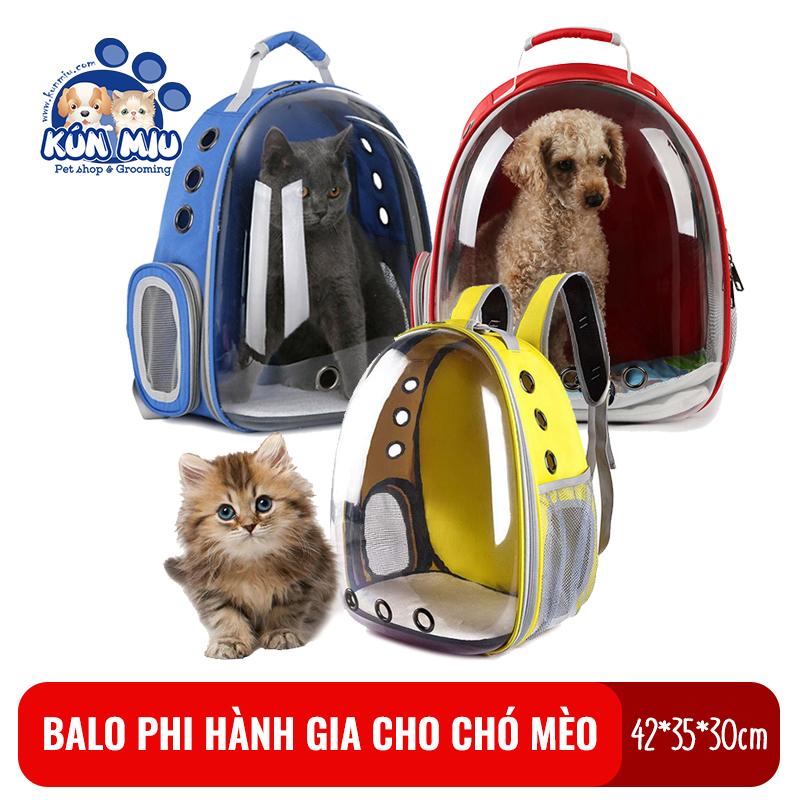 [Hoàn Tiền 10%] Balo phi hành gia trong suốt Kún Miu vận chuyển chó mèo an toàn, tiện lợi