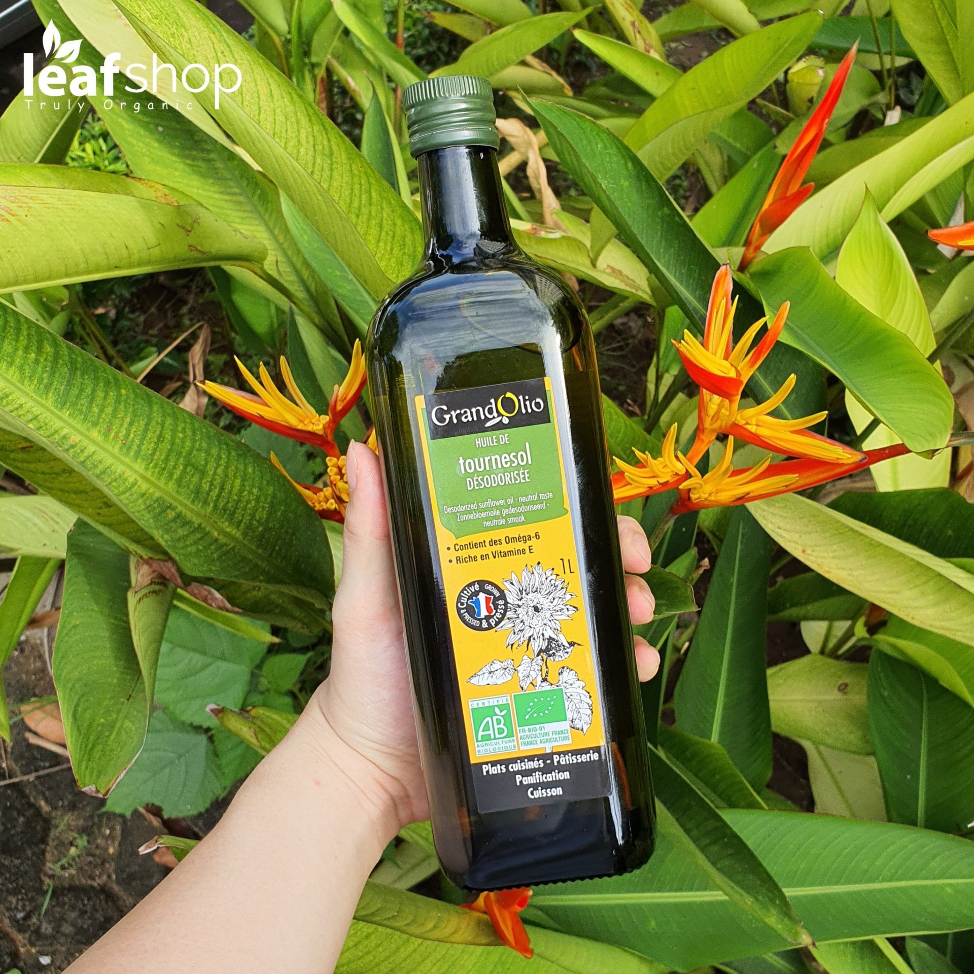 Dầu ăn hướng dương hữu cơ Grand Olio 1L - Leafhouse hcm