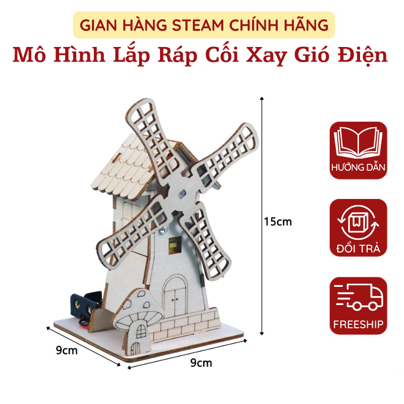Creative Educational Science wood creative electric windmill production