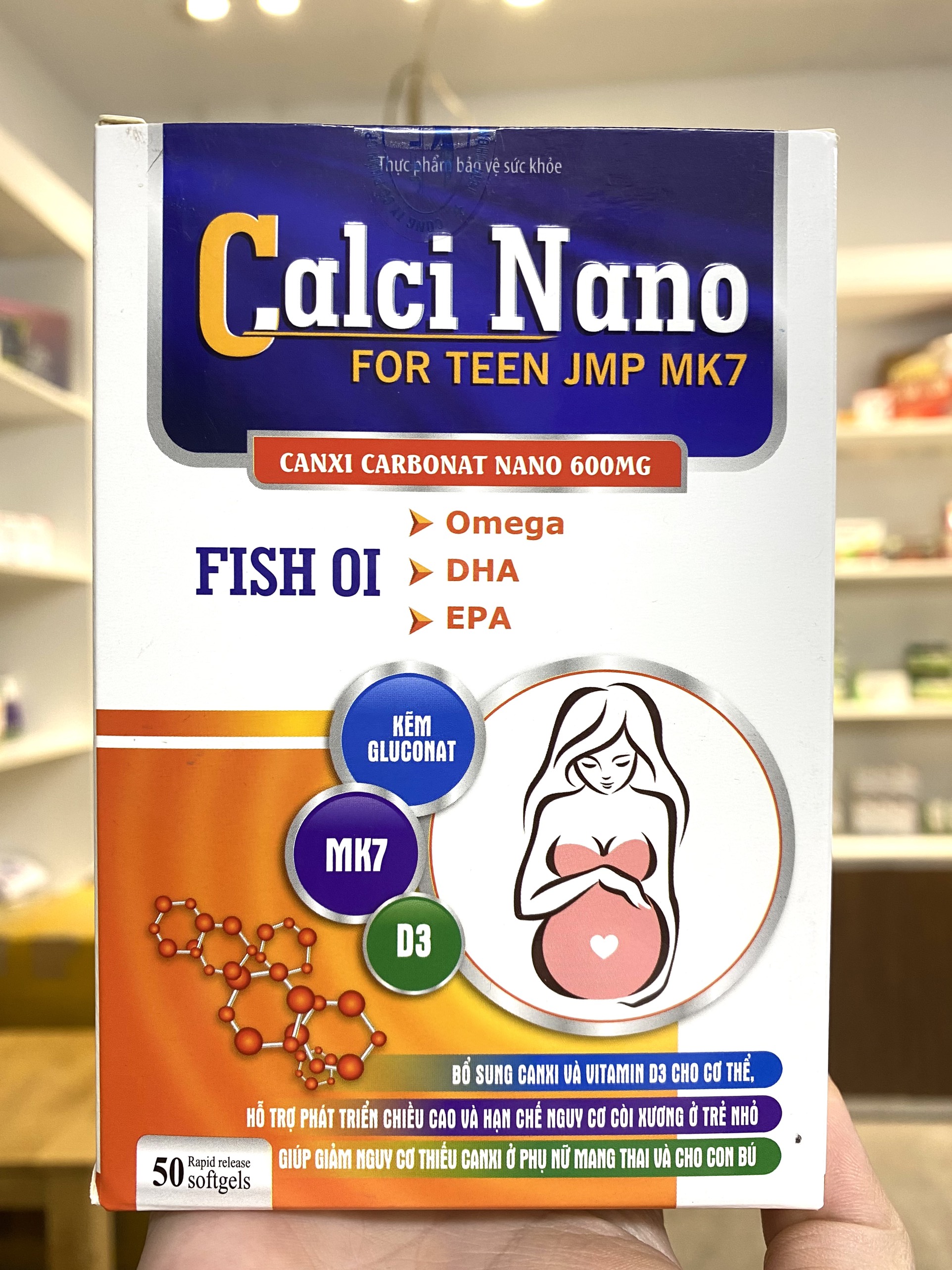 Canxi Nano For Teen JMP MK7 bổ sung canxi hỗ trợ chắc xương