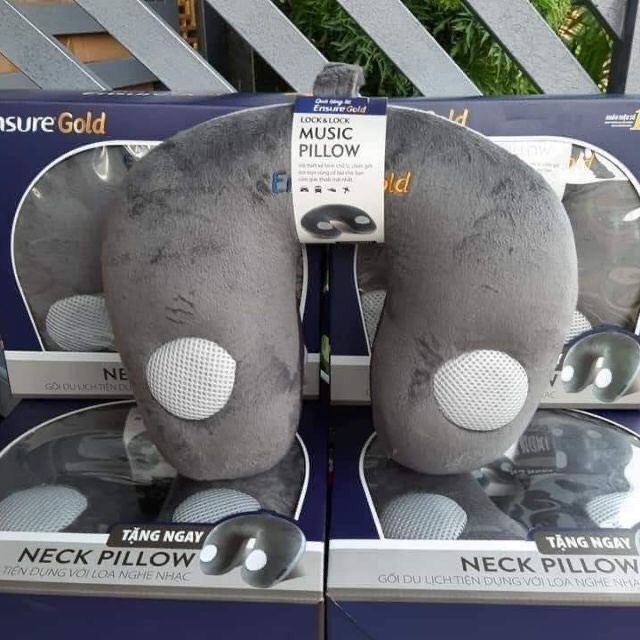 Gối cổ có loa nge nhạc- HKM Ensure