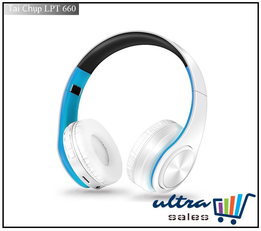 Tai nghe buetooth chụp tai bass cực mạnh lpt660 - hỗ trợ thẻ nhớ - đàm thoại - đài fm