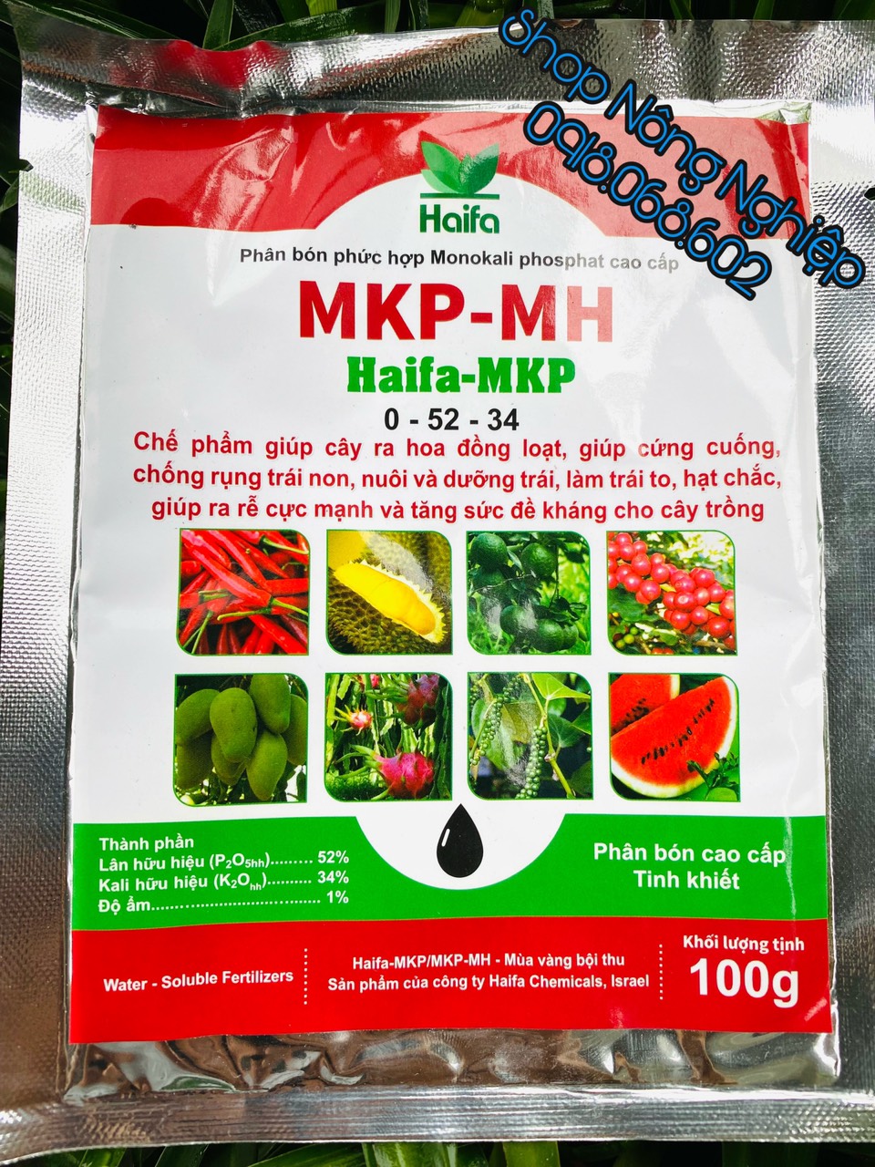 Phân bón lá MKP MH 0-52-34, chuyên chặn đọt, tạo mầm và kích ra hoa đồng loạt