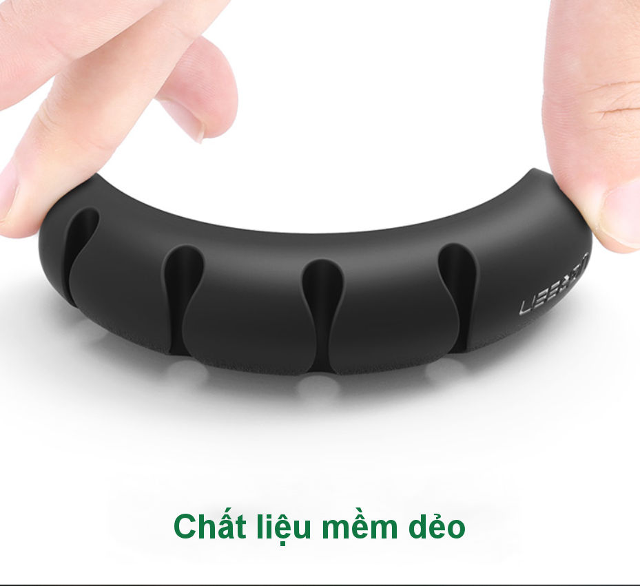 Giá đỡ kẹp dây sạc điện thoại, dây âm thanh, dây cáp mạng... 4 khe cài và 7 khe cài UGREEN LP114 Giá đỡ kẹp dây sạc điện thoại, dây âm thanh, dây cáp mạng... 4 khe cài và 7 khe cài UGREEN LP114
