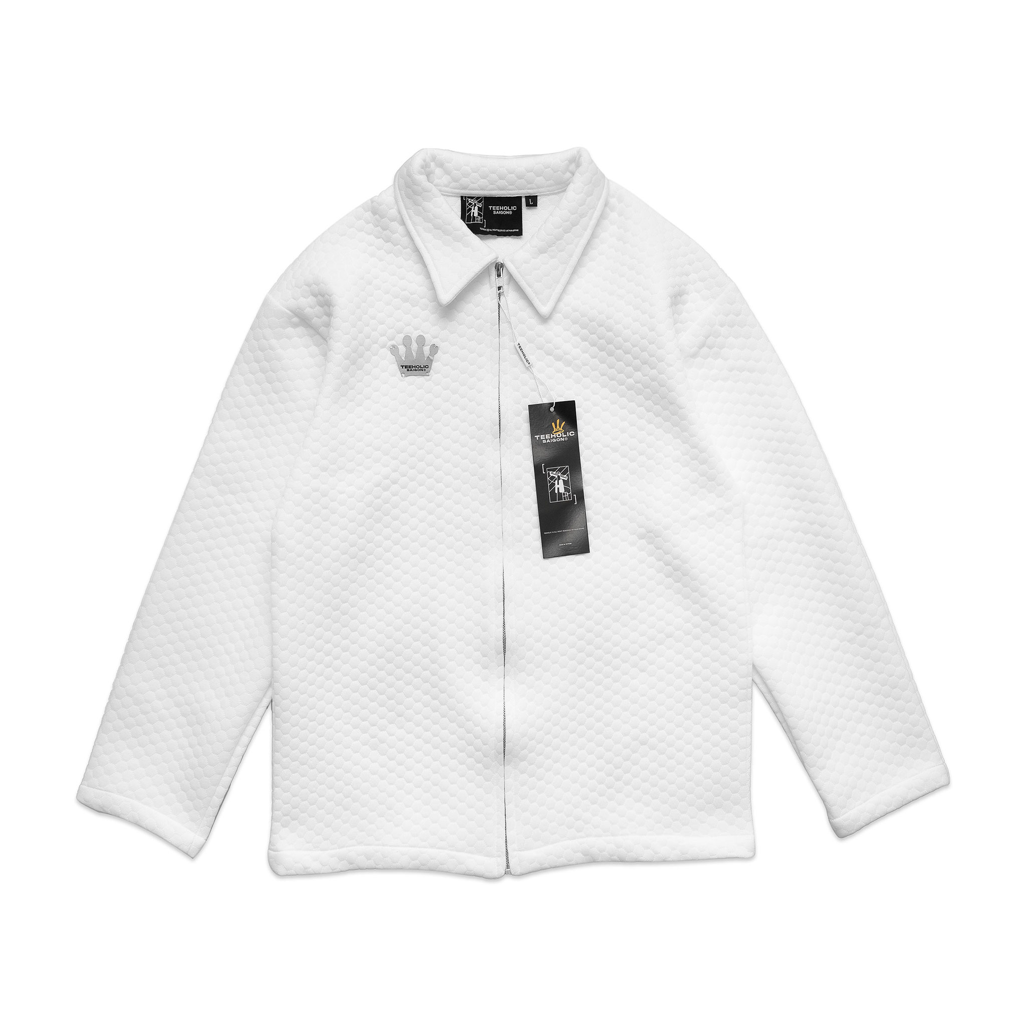 Áo khoác unisex waffle trắng teeholic - ths