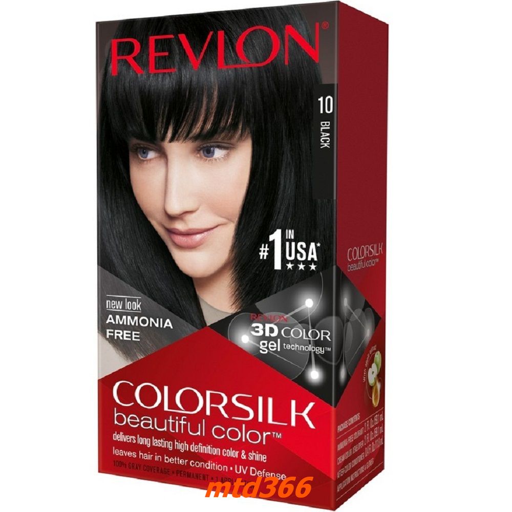 Thuốc Nhuộm Tóc Số 10 Đen Tự Nhiên Revlon Colorsilk
