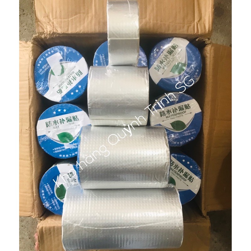Băng keo chống thấm siêu dính, siêu chịu nhiệt 5cm/5m, miếng dán siêu dính, cuộn băng keo chống thấm siêu dính, băng keo
