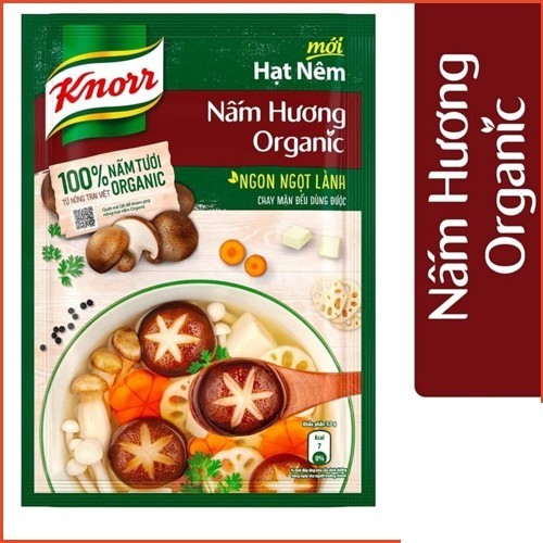 Hạt nêm chay Knorr nấm hương cam kết hàng đúng mô tả sản xuất theo công nghệ hiện đại an toàn cho người sử dụng