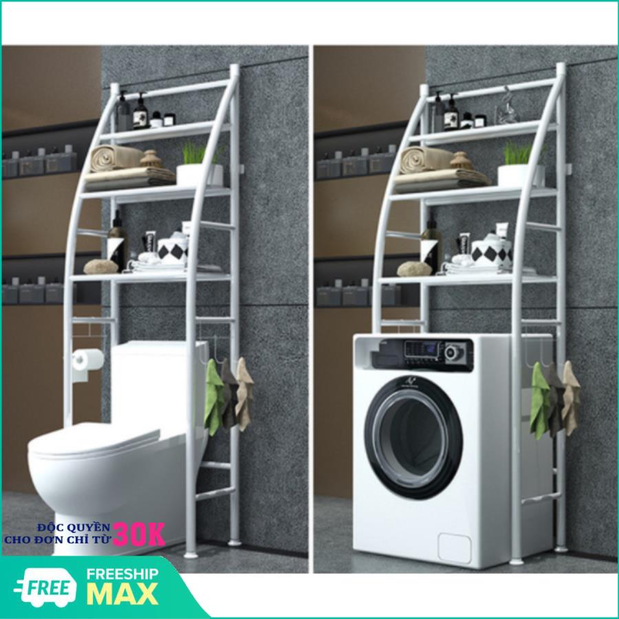 [ HÀNG MỚI ] Kệ Để Đồ Phòng Vệ Sinh Sau Toilet Thông Minh - Nội Thất Nhà Tắm-Kệ 3 tầng để đồ phía trên bồn cầu tiết kiệm không gian- Kệ để đồ trên máy giặt thông minh tiện lợi