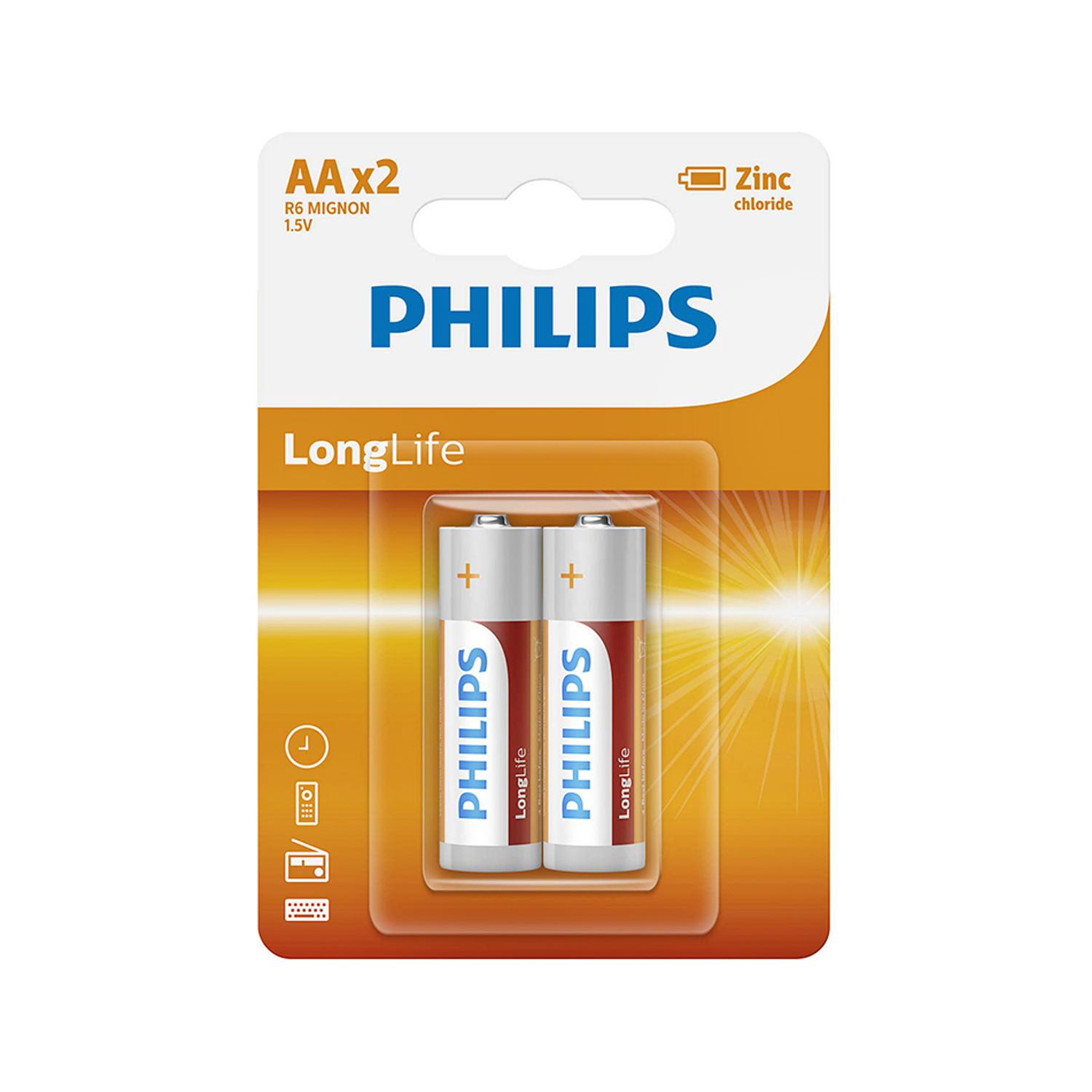 Hộp 12 vỉ pin aa philips r6l2b