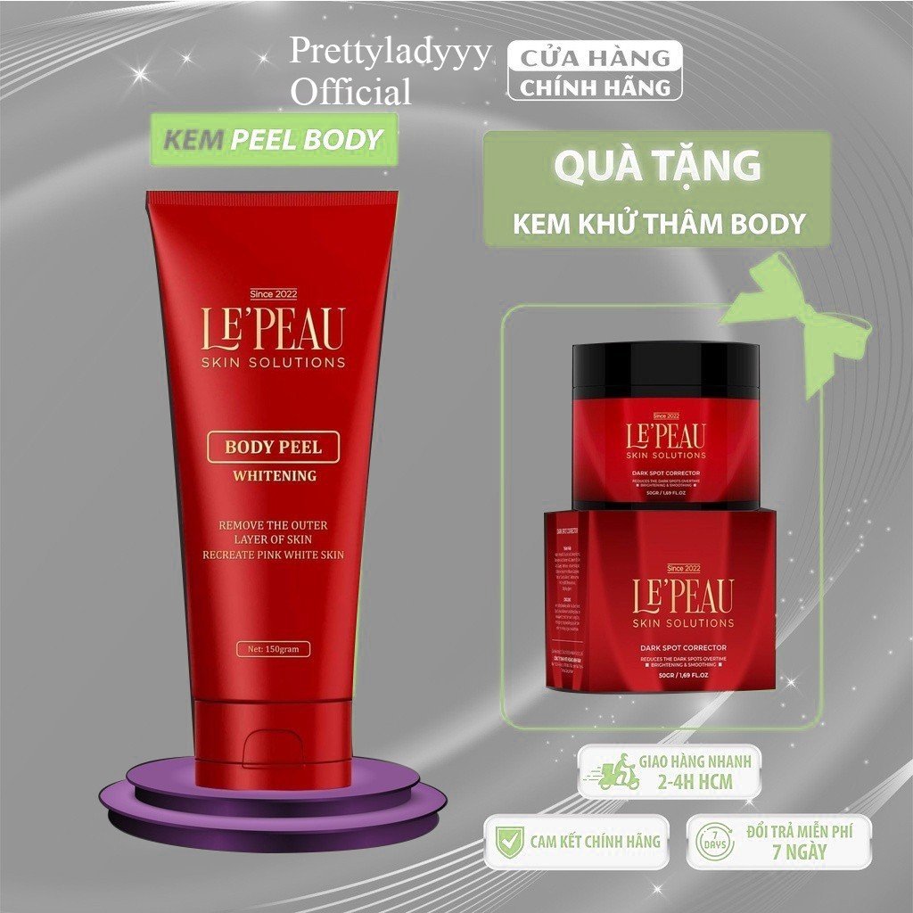 Peel nách LE'PEAU , Body Tái Tạo Da Toàn Thân, peel nách, thay da sinh học giúp làm sáng các vùng da, trắng sáng mịn màng Nacha beauty