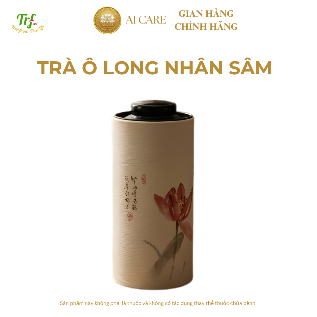 Trà Ô Long Nhân Sâm Cao Cấp – Hương Vị Thượng Hạng, Tốt Cho Sức Khỏe - Kèm hộp đựng sang trọng