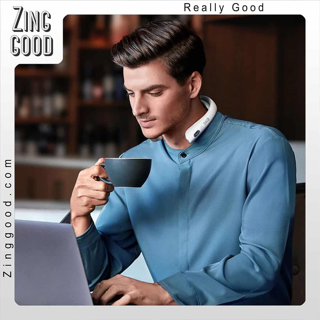 Máy Massage cổ Xiaomi SKG K5-3EN, giúp giảm đau mỏi vai gáy nhờ massage điện cực và chườm nóng