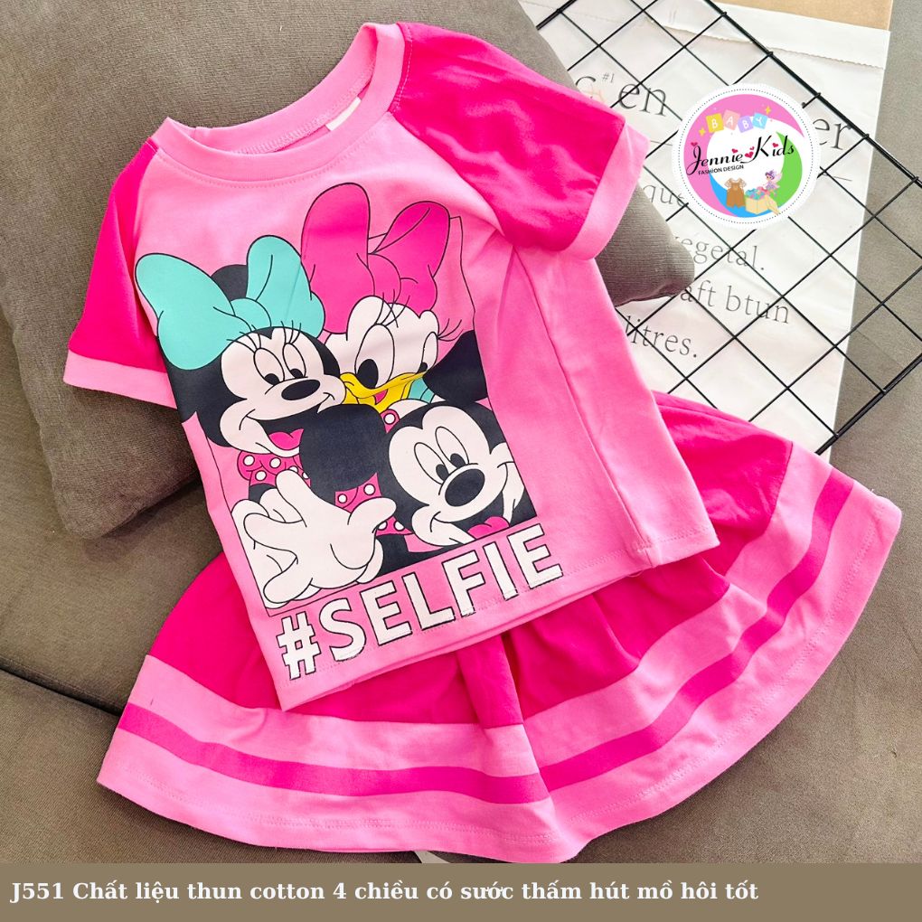 Set váy bé gái 2-5 tuổi thun cotton 4 chiều Jennie kids J552 - 4