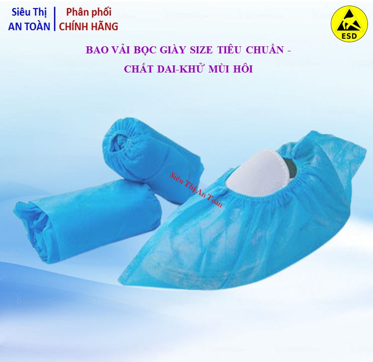 Combo 50 đôi- Bao bọc giày phòng sạch vải Không dệt chất lượng cao