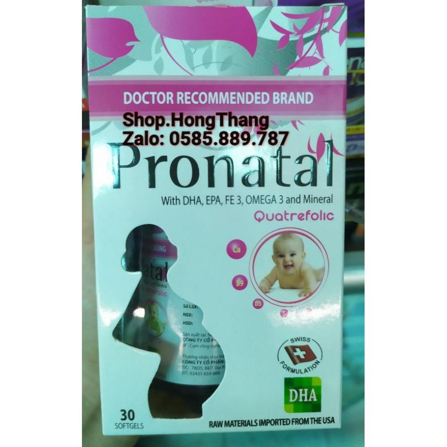 [HCM]Pronatal cung cấp dưỡng chất cho bà bầu bổ sung canxi sắt và vitami cho mẹ bầu và cho con bú