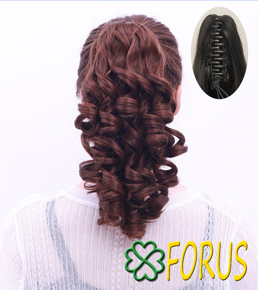 Ngoạm tóc giả N177 💖FREESHIP💖 Tóc giả ngoạm kẹp xoăn dài 40cm, kẹp tóc giả nữ, quặm tóc giả xoăn lửng, tóc giả kẹp ngoạm Sỉ 55k